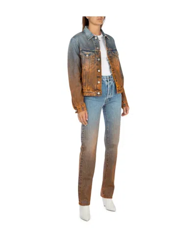 Off-white Degrade Denim Jacket In Blue