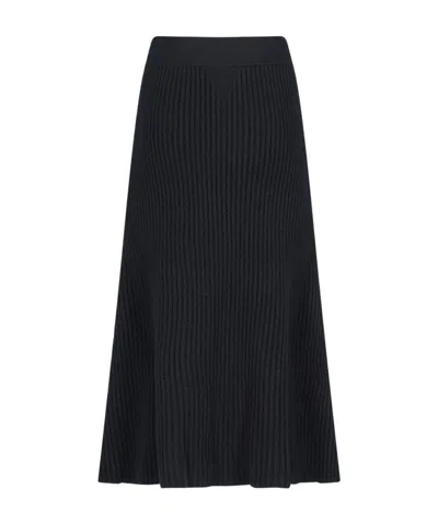 Bottega Veneta Pleated Crinkled Denim Mini Skirt In Black