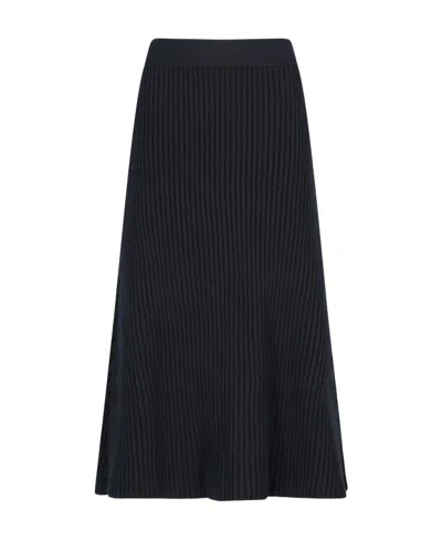 Bottega Veneta Pleated Crinkled Denim Mini Skirt In Black