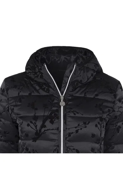 Ea7 Logo Patch Down Jacket In Black