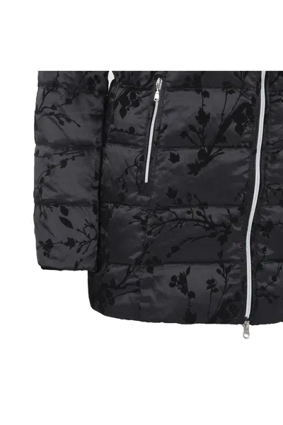 Ea7 Logo Patch Down Jacket In Black