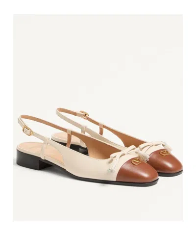 Valentino Slingback Ballerina 25mmm In Nude