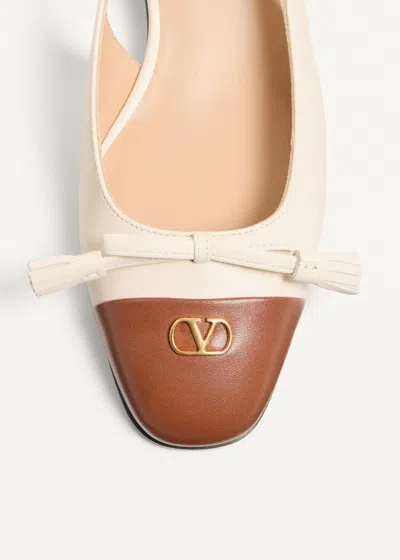 Valentino Slingback Ballerina 25mmm In Nude