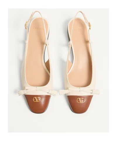 Valentino Slingback Ballerina 25mmm In Nude