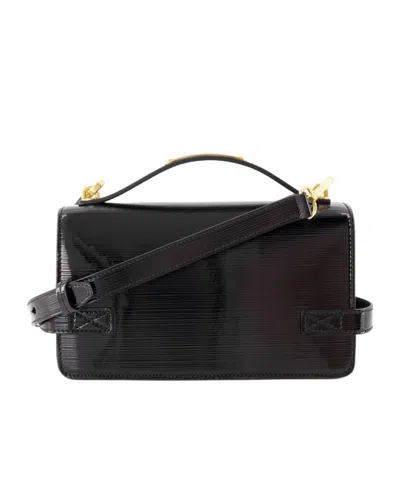 Balmain Bbuzz 24 Shoulder Bag In Smooth Leather In Black