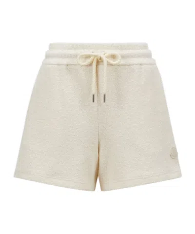 Moncler Bouclé Shorts In White