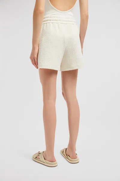 Moncler Bouclé Shorts In White