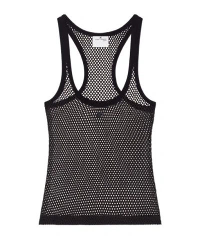 Courrèges Courreges Mesh Tank Top In Black