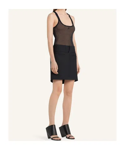 Courrèges Courreges Mesh Tank Top In Black