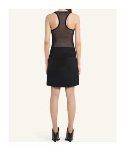 Courrèges Courreges Mesh Tank Top In Black