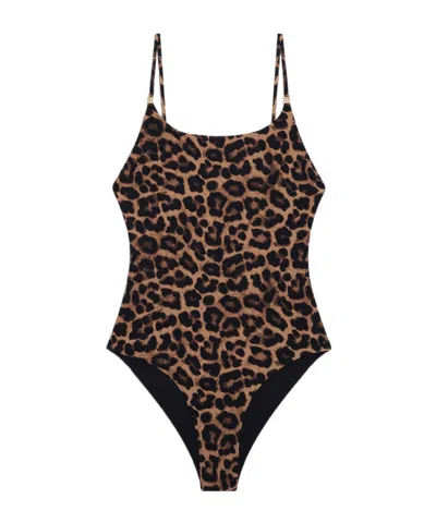 Anine Bing Leopard-print Bodysuit In Black