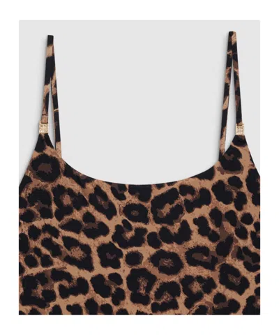 Anine Bing Leopard-print Bodysuit In Black