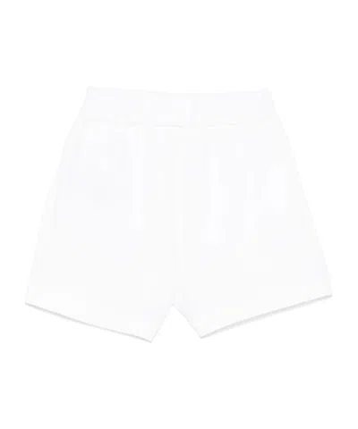 Balmain Elastic Waist Shorts In White