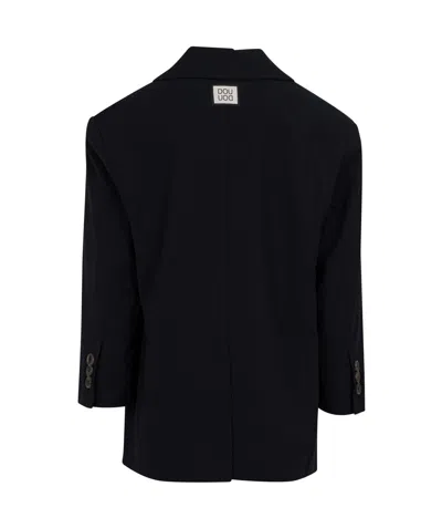 Douuod Single-breasted Blazer In Black