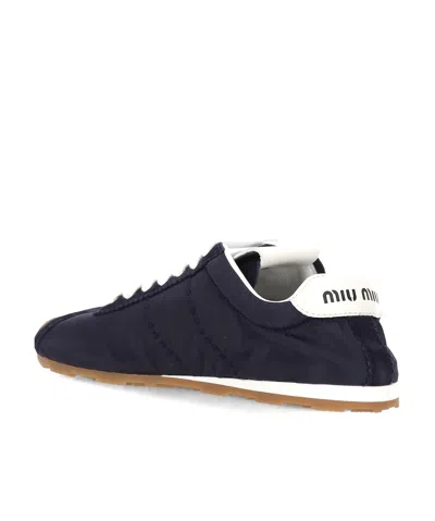 Miu Miu Nylon Sneakers In Blue