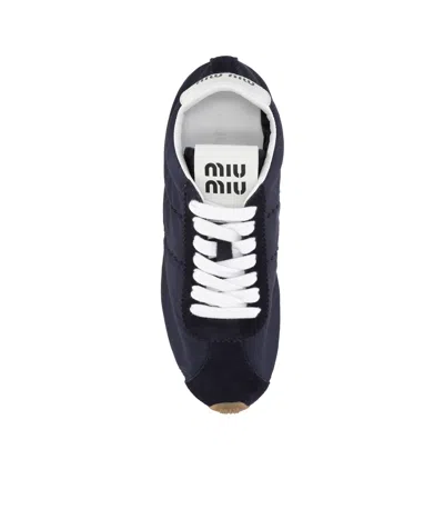 Miu Miu Nylon Sneakers In Blue