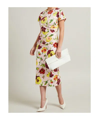Weekend Max Mara Short Sleeve Dress In Multicolor