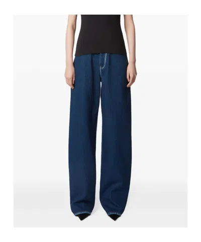 Nina Ricci Denim Boyfriend Pant In Bleu Fonce In Multi