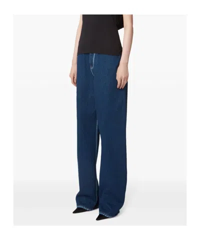 Nina Ricci Denim Boyfriend Pant In Bleu Fonce In Multi