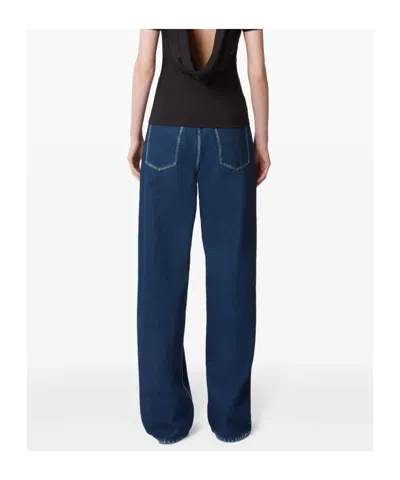 Nina Ricci Denim Boyfriend Pant In Bleu Fonce In Multi