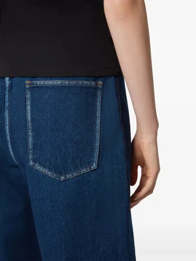 Nina Ricci Denim Boyfriend Pant In Bleu Fonce In Multi