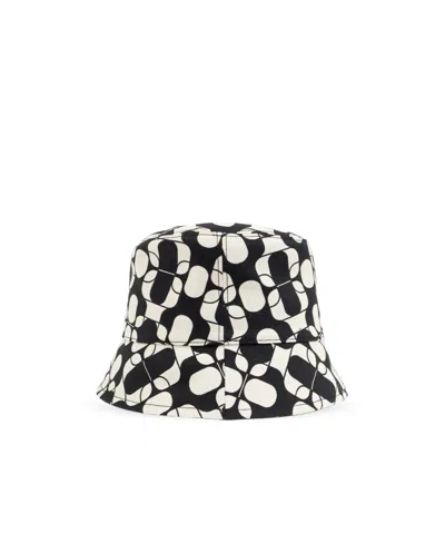 Moncler Reversible Cotton Canvas Bucket Hat In Black