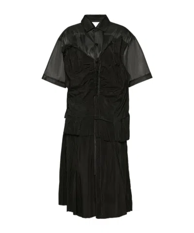 Maison Margiela Midi Polo Dress In Black