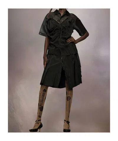 Maison Margiela Midi Polo Dress In Black