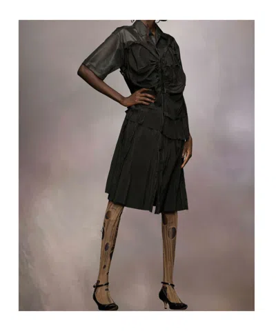 Maison Margiela Midi Polo Dress In Black