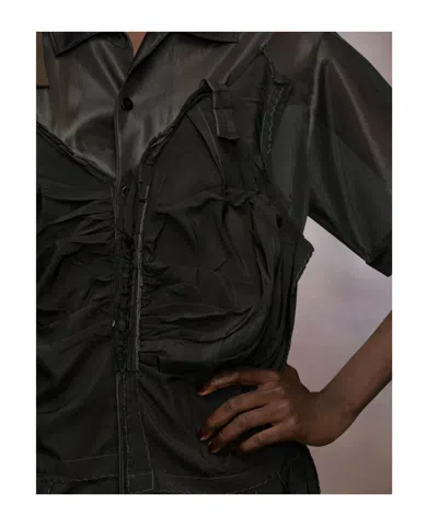 Maison Margiela Midi Polo Dress In Black