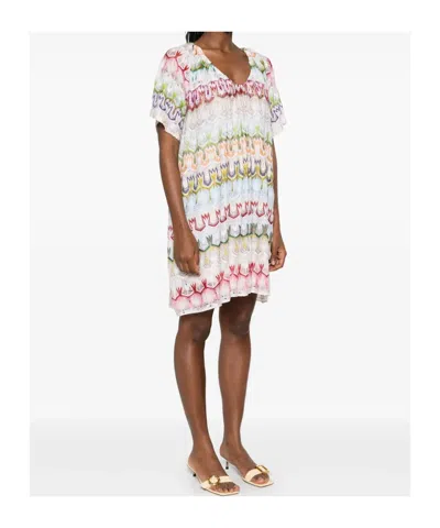 Missoni Kurzes Kleid Mit V-ausschnitt Aus Spitze In Smqs