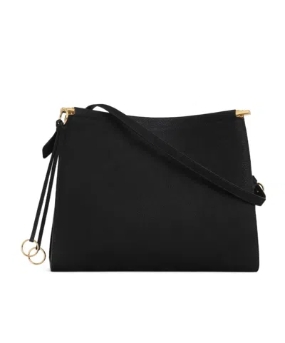 Alaïa Le Click Medium Curve Shoulder Bag In Glossy Leather In Black