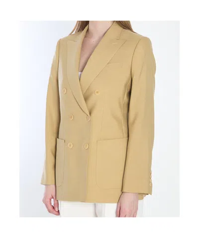 Max Mara Double-breasted Blazer In Neutral