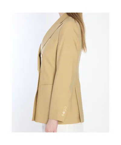 Max Mara Double-breasted Blazer In Neutral
