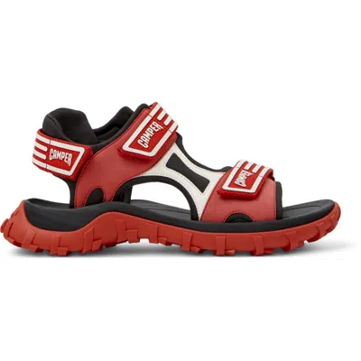 Camper Drift Trail Sandal In Red,black,white