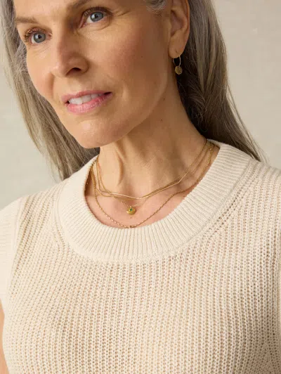 Faherty Miramar Sleeveless Linen Sweater In Summer Sand