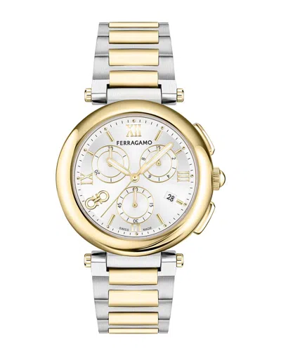 Ferragamo Legacy Chronograph Watch In Gray