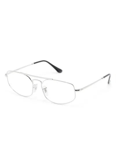 Ray Ban Explorer V Optics Eyeglasses Silver Frame Clear Lenses Polarized 58-17 In Silver