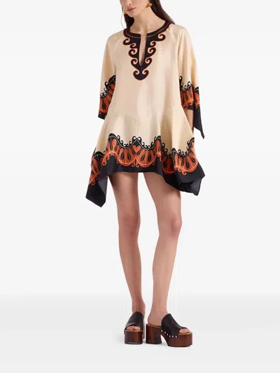 La Doublej Malibu Mini Dress In Multi