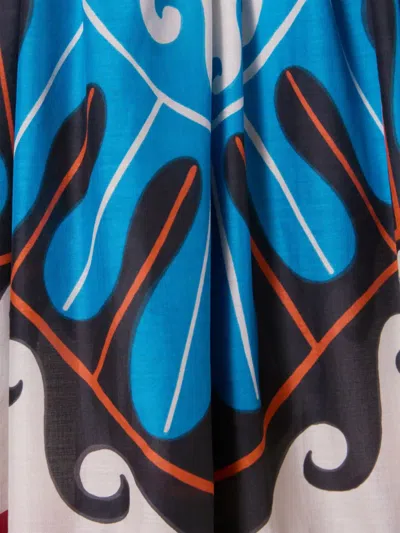 La Doublej Abstract-print Maxi Skirt In Neutrals