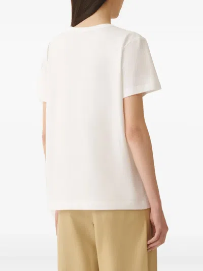 Fabiana Filippi Bead-embellished T-shirt In White