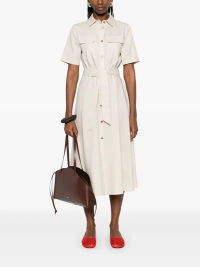 Woolrich Cotton Dress In Neutrals