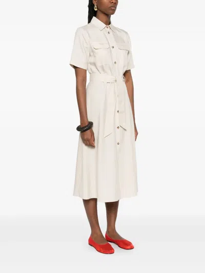 Woolrich Cotton Dress In Neutrals