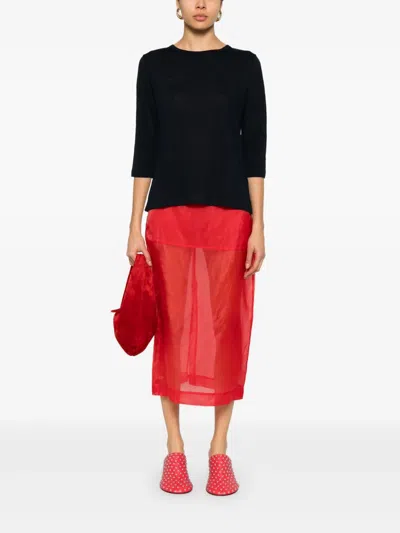 Allude Linen T-shirt In Blue