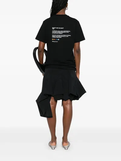 Coperni Belle Graphic Organic Cotton T-shirt In Black