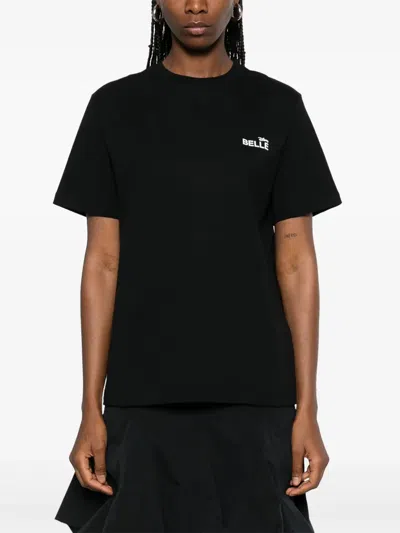 Coperni Belle Graphic Organic Cotton T-shirt In Black