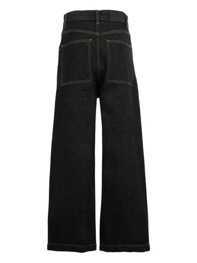 Studio Nicholson Denim Trousers With Belt Loops In Black