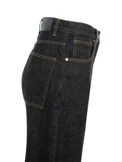 Studio Nicholson Denim Trousers With Belt Loops In Black