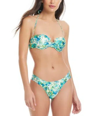 Red Carter Shirred Underwire Bikini Top In Papyrus Multi