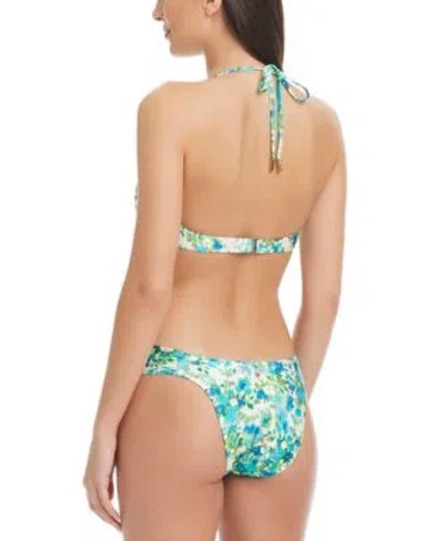 Red Carter Shirred Underwire Bikini Top In Papyrus Multi